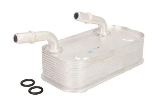 Engine oil cooler water-cooled