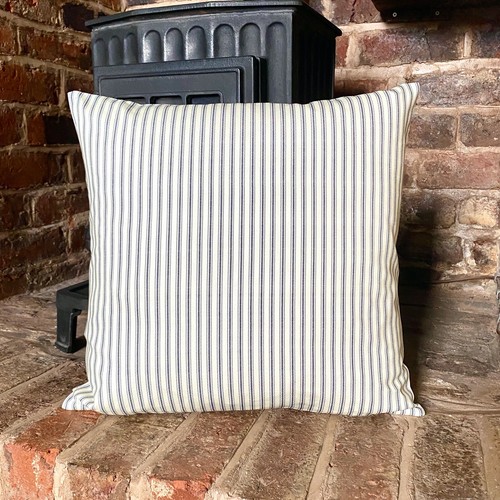 1022 grey ticking stripe - stripe, 100%
