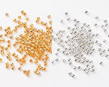 100pcs 3mm Silver/Gold Plated