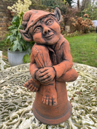 Flower pot pixie - flower, stone