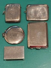 5 X STERLING SILVER VESTA