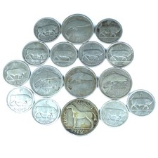 A Nice Collection / Job Lot Of Sixteen Ireland / Irish Pre Decimal Silver Coins