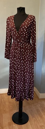 Debenhams burgundy polka dot - debenhams,
