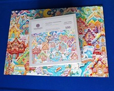 Wentworth Wooden Jigsaw COLOURFUL COOKIETOWN 500 piece Free Form puzzle