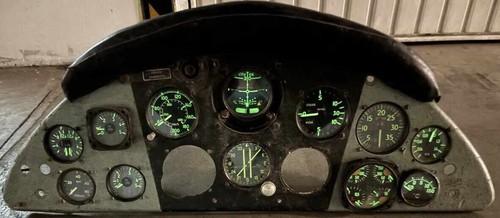 Vintage aircraft cockpit panel - aircraft,
