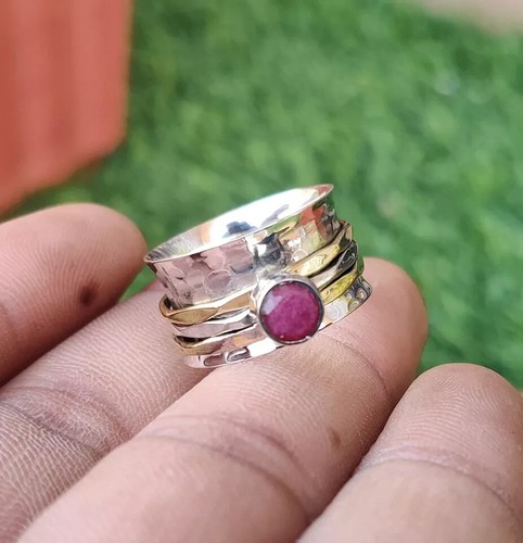 Ruby gemstone ring solid 925 - solid,
