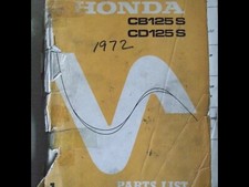 Genuine Honda Parts Book CB125S CD125S CD CB CB125 1972. No 1. Edition 13324