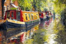 Canal Narrow Boat Landscape
