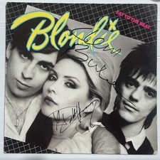 SIGNED DEBBIE HARRY CLEM BURKE BLONDIE EAT TO THE BEAT VINYL RARE AUTHENTIC