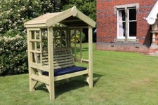 Cottage Arbour Trellis Wooden Garden Bench Sits 2