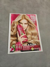 TPEEP453 MAGAZINE ADVERT 11X8" GARNIER FRUCTIS - FULL & PLUSH 