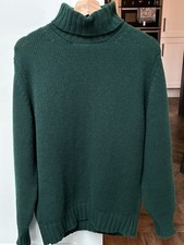 DRAKES 100% LAMBSWOOL GREEN