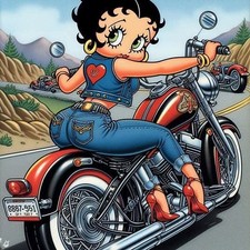 Betty Boop Biker Babe Biker