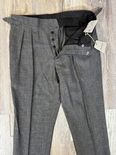 NWT Sartorio by Kiton Wool Silk Linen Side Adjuster Pants 36 US (46 EUR) bs77