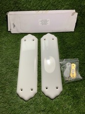 Pair Of New Old Stocks Porcelain Door Finger Plates W/Escutcheons B795