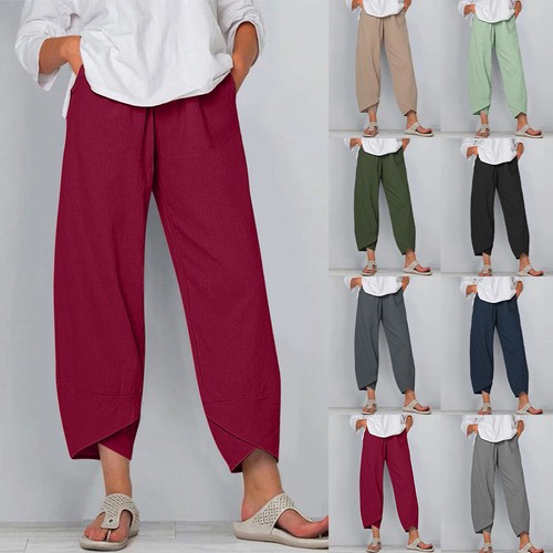 Womens ladies cotton linen - womens,