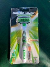 Gillette Mach3 SENSITIVE POWER Razor Blade Shaver Handle 1 Refill Cartridge M3