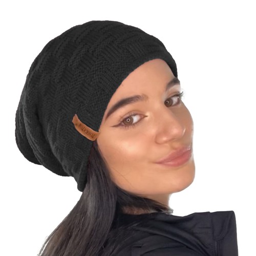 Warm slouch beanie hat - warm,