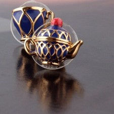 Kate Spade Tea Time Stud Earrings With Dust Bag