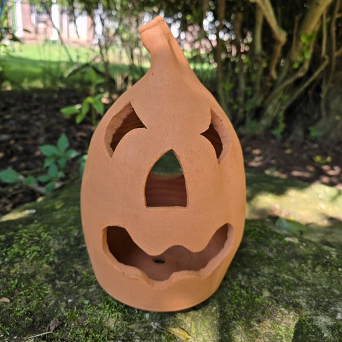 Folk pottery jack lantern - pottery, jack-o'-lantern