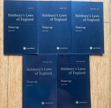 Halsbury's Laws of England Noter-up Issues 601, 602,603, 605 & 606 Pub 2023