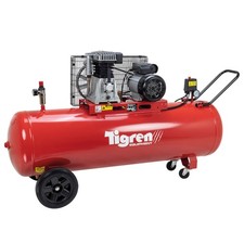 TIGREN 04394 200L Belt-Driven Air Compressor with Wheels, 3hp 2.2kW 230V