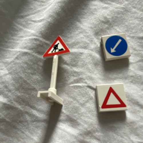 Lego white road traffic - lego,