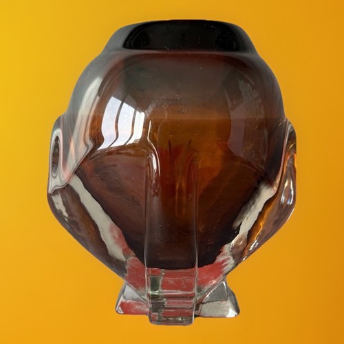Art glass biomorphic vase - art,