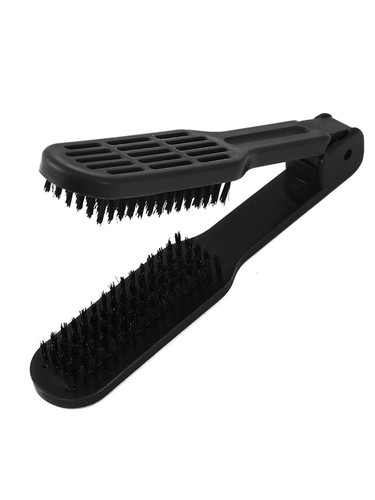 Hair straightening brush - brush, v