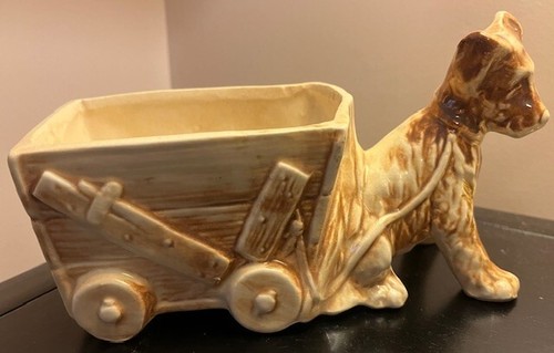 Mccoy dog with cart planter - dog,