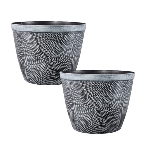 2pc round silver grey - 2pc,