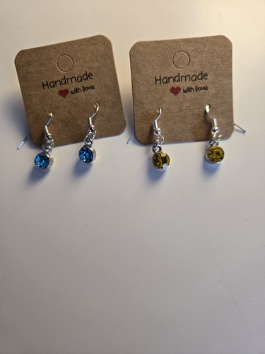 Pairs dangle drop - dangle, birthstone