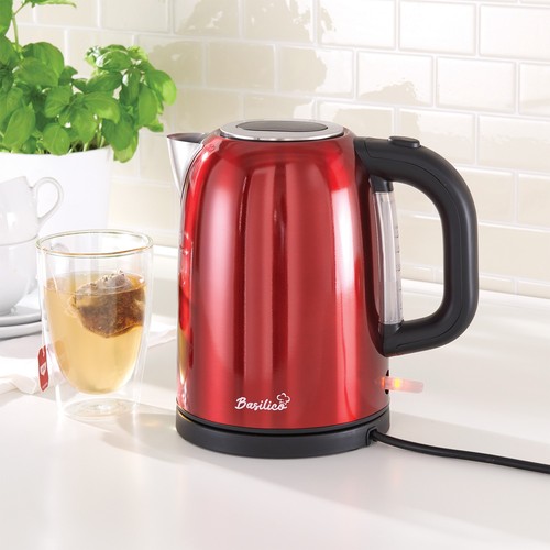 Red metallic cordless kettle - cordless,