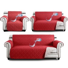 Reversible Sofa Slip Covers Waterproof Couch Cover Pet Protector Quilted Throws