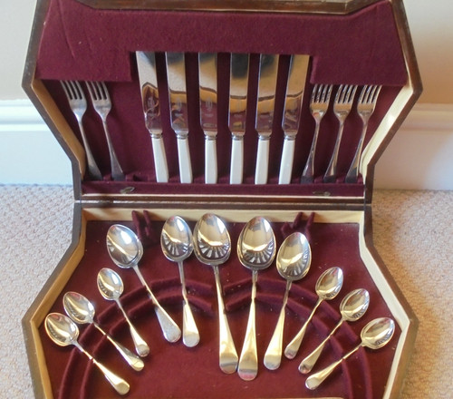 Vintage art deco cutlery set - art,