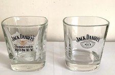 2 Jack Daniels Square Whisky Glasses 3.5x3ins Home Bar