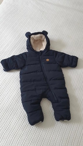 Baby pile lined snowsuit - h&m, pile-lined