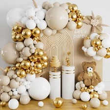 White Gold Balloons Arch Kit