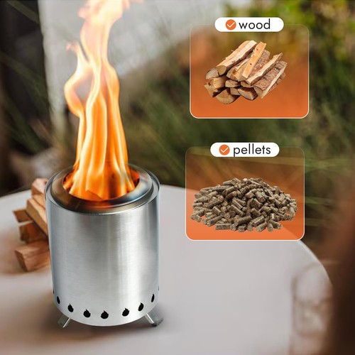 Smokeless tabletop fire - fire, pit