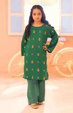 Girls Embroidered 2 Pc Viscose Trouser Suit Pakistani Party Wear Salwar Kameez