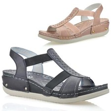 Ladies Womens New Mid Wedge