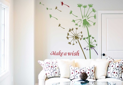 Large dandelion flower stencil - flower,