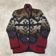 Woolrich Tapestry Jacket Womens Small Native Aztec Western Wool Jacket Red