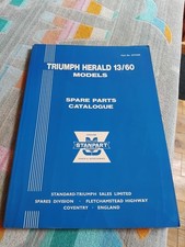 Triumph Herald 13/60 Factory Spare Parts Catalogue List VGC FREE POST