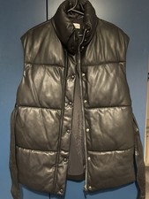 Padded Faux Leather Gilet MNG Size Medium