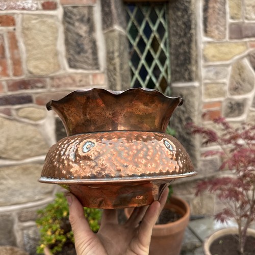 Vintage antique copper planter - copper,