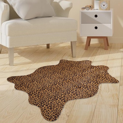 Modern leopard print area - leopard,