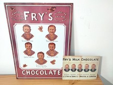 Fry's Milk Chocolate Vintage Style Metal Sign x 2