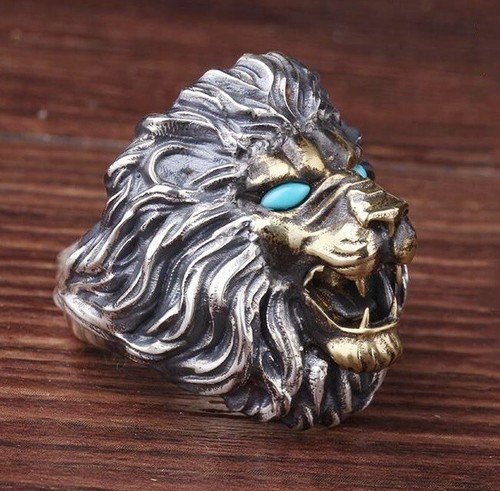Lion tiger ring adjustable - ring,