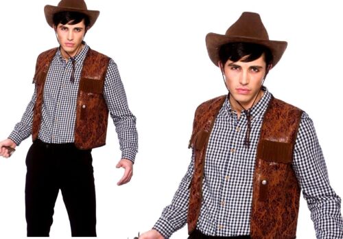 Adult cowboy waistcoat - adult, wild